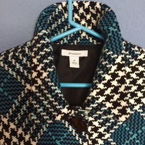 Black and turquoise Dressbarn tweed jacket .